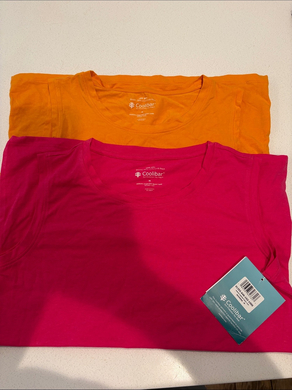 Coolibar Sun Tank Pair in Hot Pink & Bright Orange